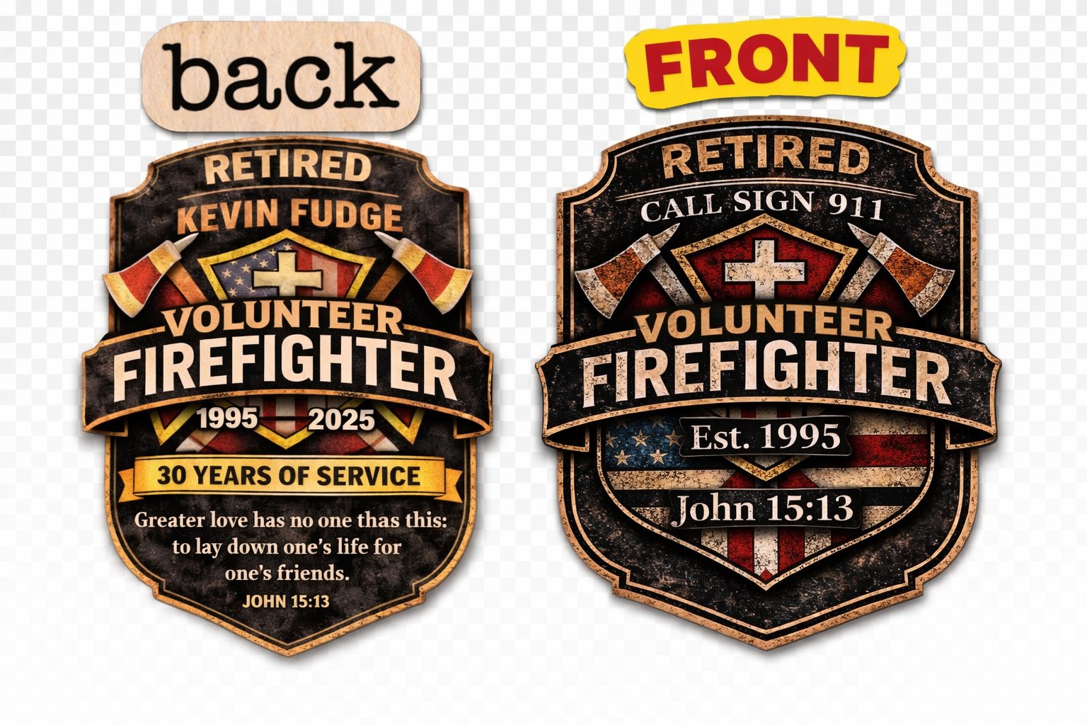 Volunteer Firefighter Legacy Badge Shirt