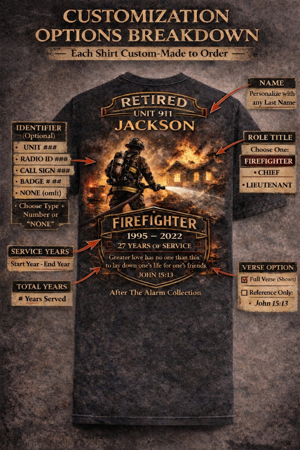 After The Alarm Firefighter Tribute Shirt